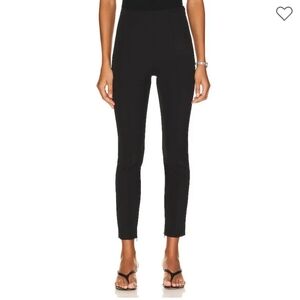 L' Academie Pintuck Legging Black Size XL Side Zip Made in USA Zippered Cuffs